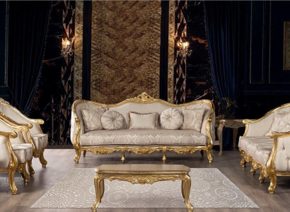 Couch Classic Luxury Living room Sofa set 3+3+1+1 Seater Coffee table